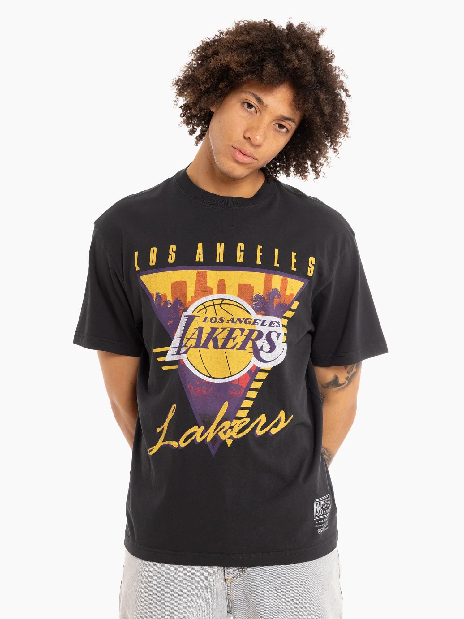 Футболка Mitchell & Ness Los Angeles Lakers Tri Logo Vintage T-Shirt