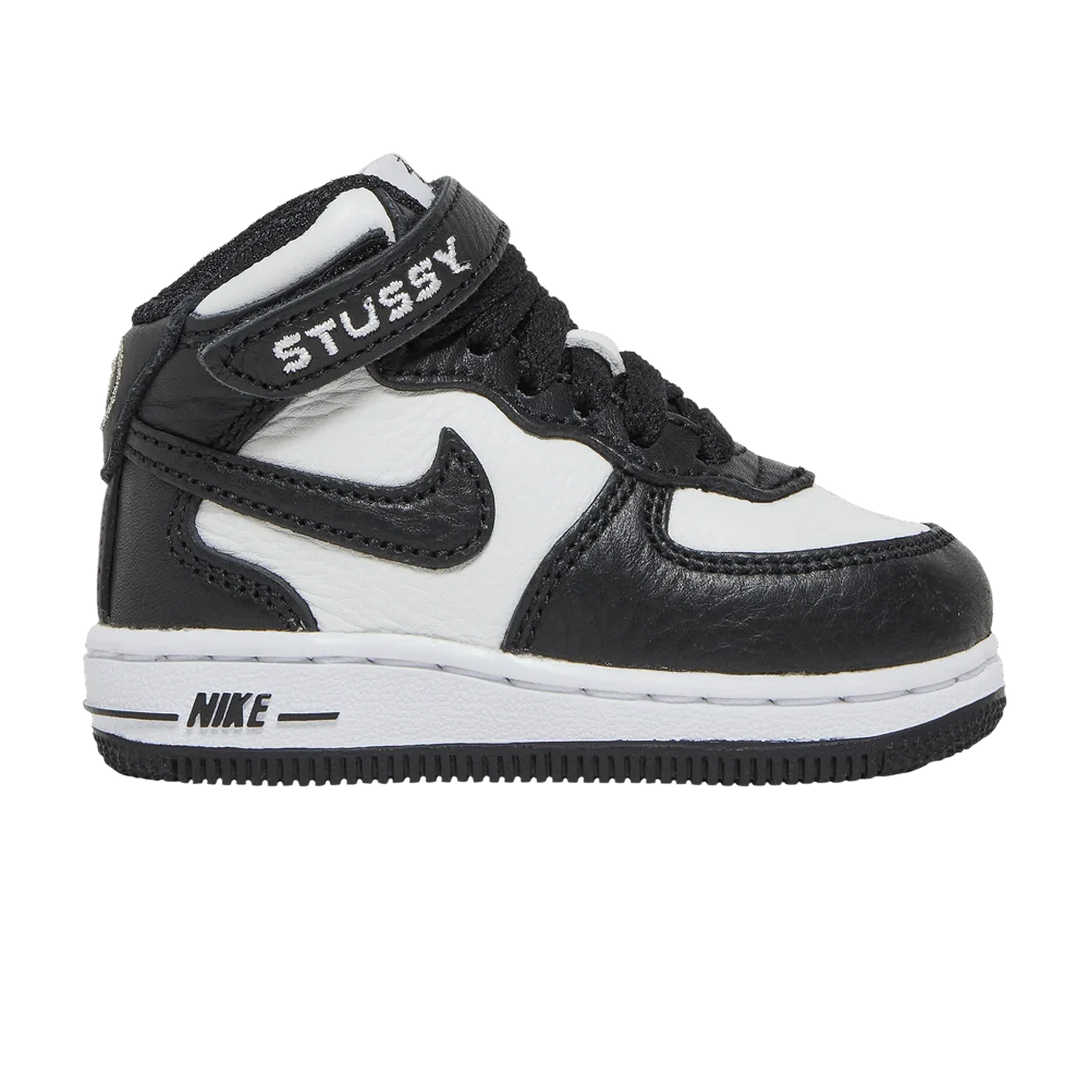 Кроссовки Stussy x Nike Air Force 1 Mid TD 'Black White'