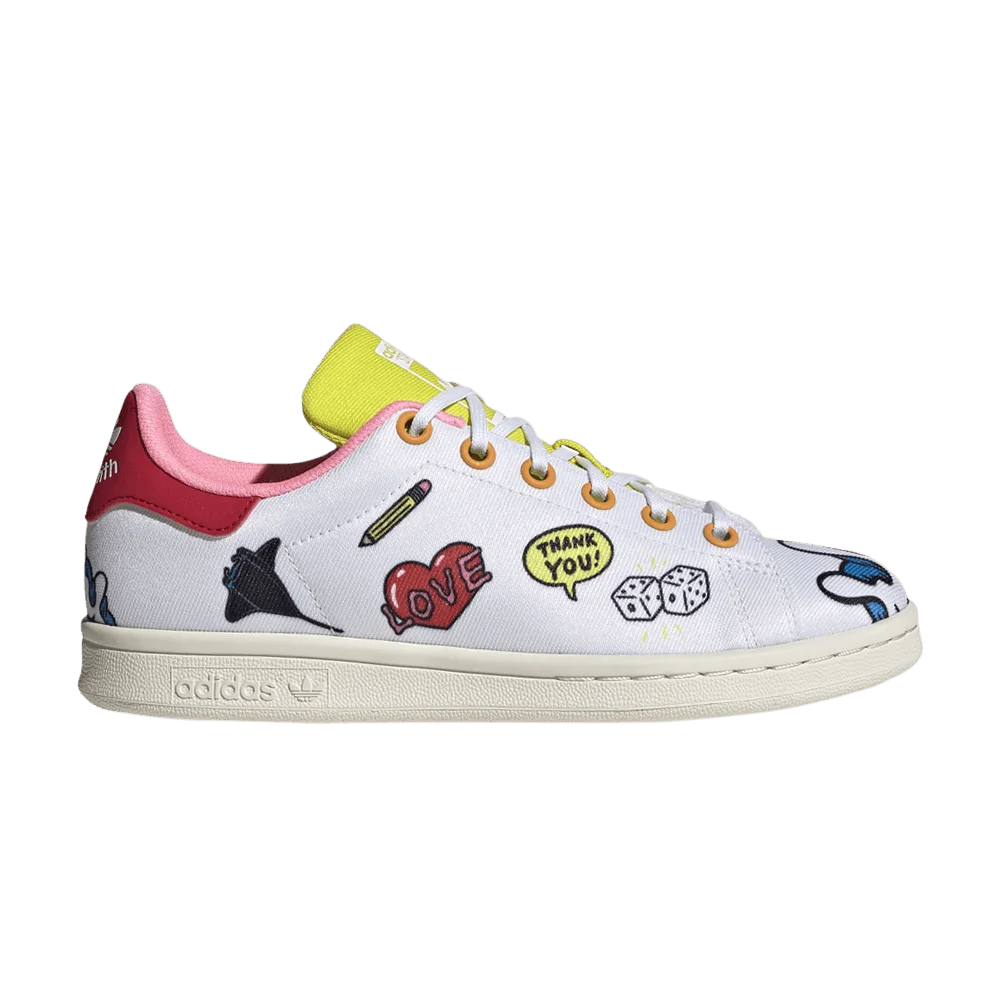 Кроссовки Aaron Kai x adidas Stan Smith Primeblue Big Kid 'Doodles'