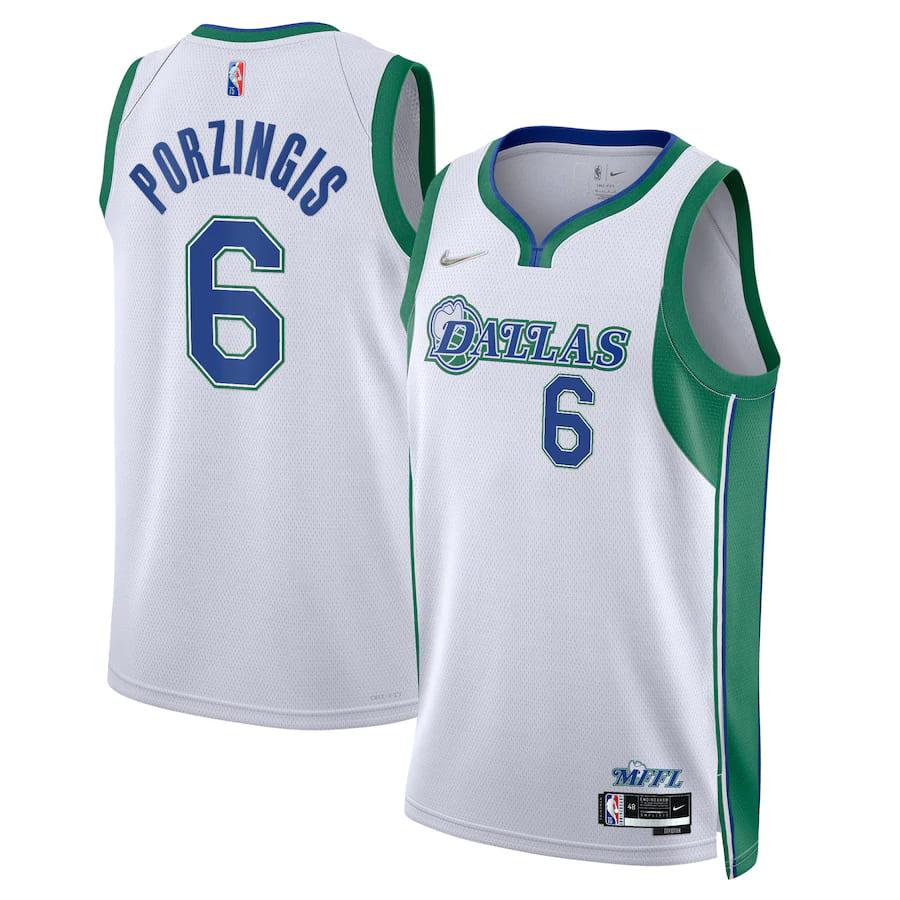 Баскетбольная джерси 2021-22 Dallas Mavericks #6 Kristaps Porzingis City Edition Swingman Jersey