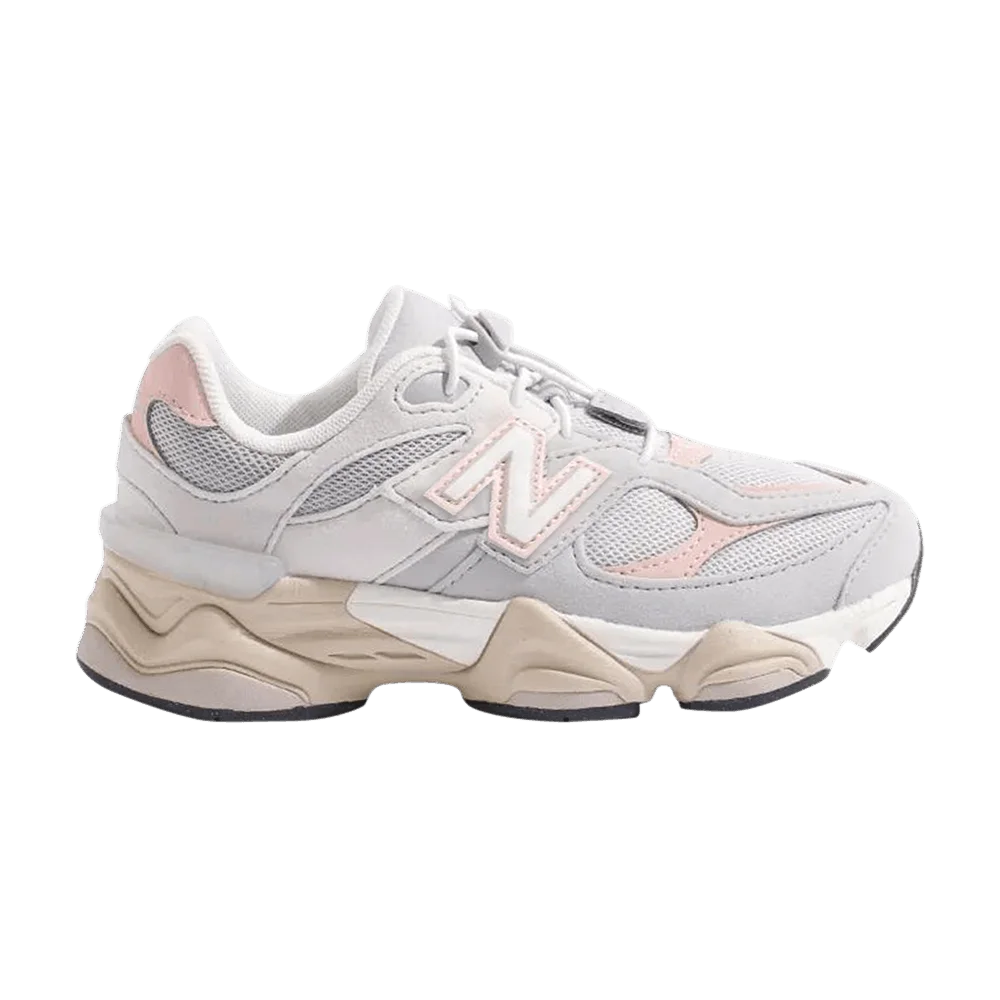 Кроссовки New Balance 9060 Little Kid Wide 'Grey Matter Pink Haze Lace Toggle'