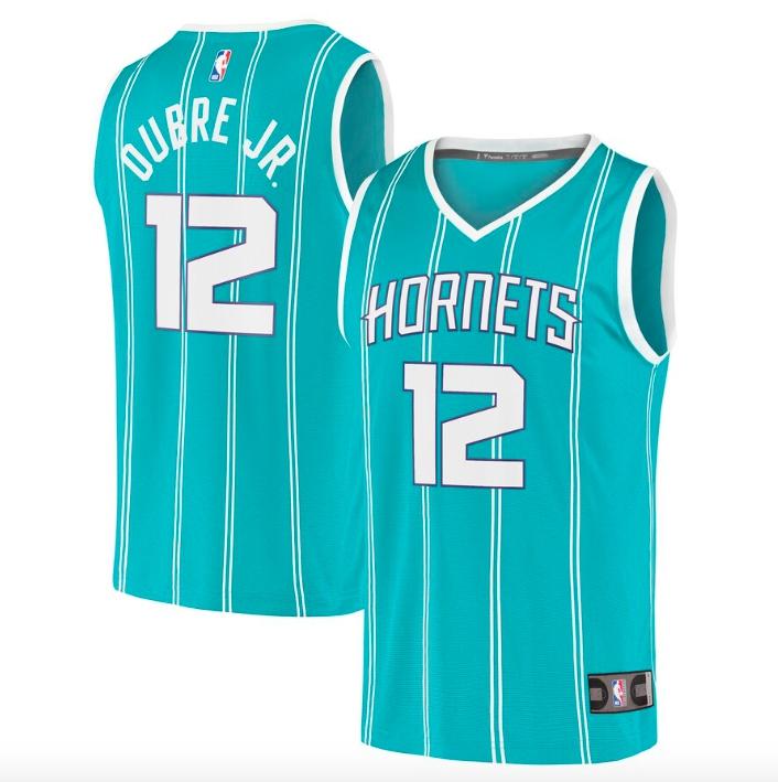 Баскетбольная джерси 2021-22 Charlotte Hornets #12 Kelly Oubre Jr. Fast Break Icon Teal Jersey