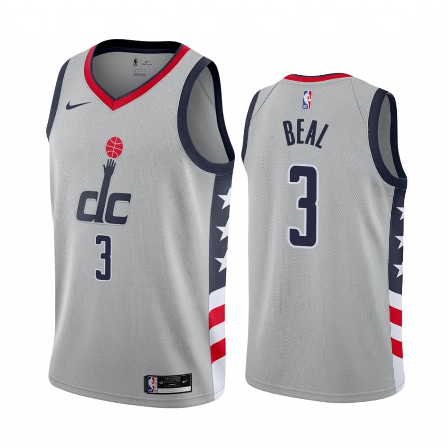 Баскетбольная джерси 2020-21 Washington Wizards #3 Bradley Beal City Edition Gray Swingman Jersey