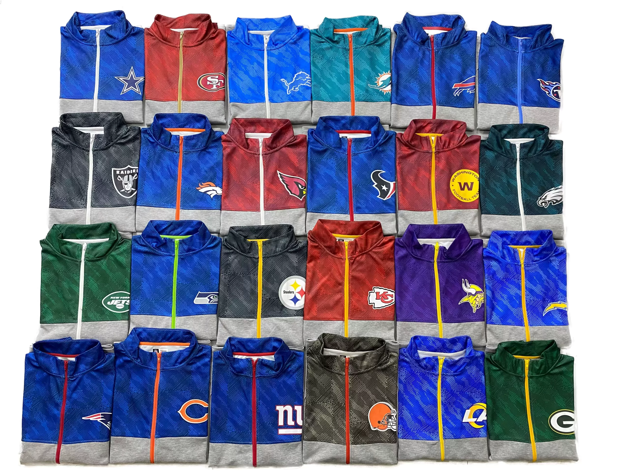 Спортивная куртка на молнии Foreign Trade Football League NFL Stand-Up Collar Zipper Jacket