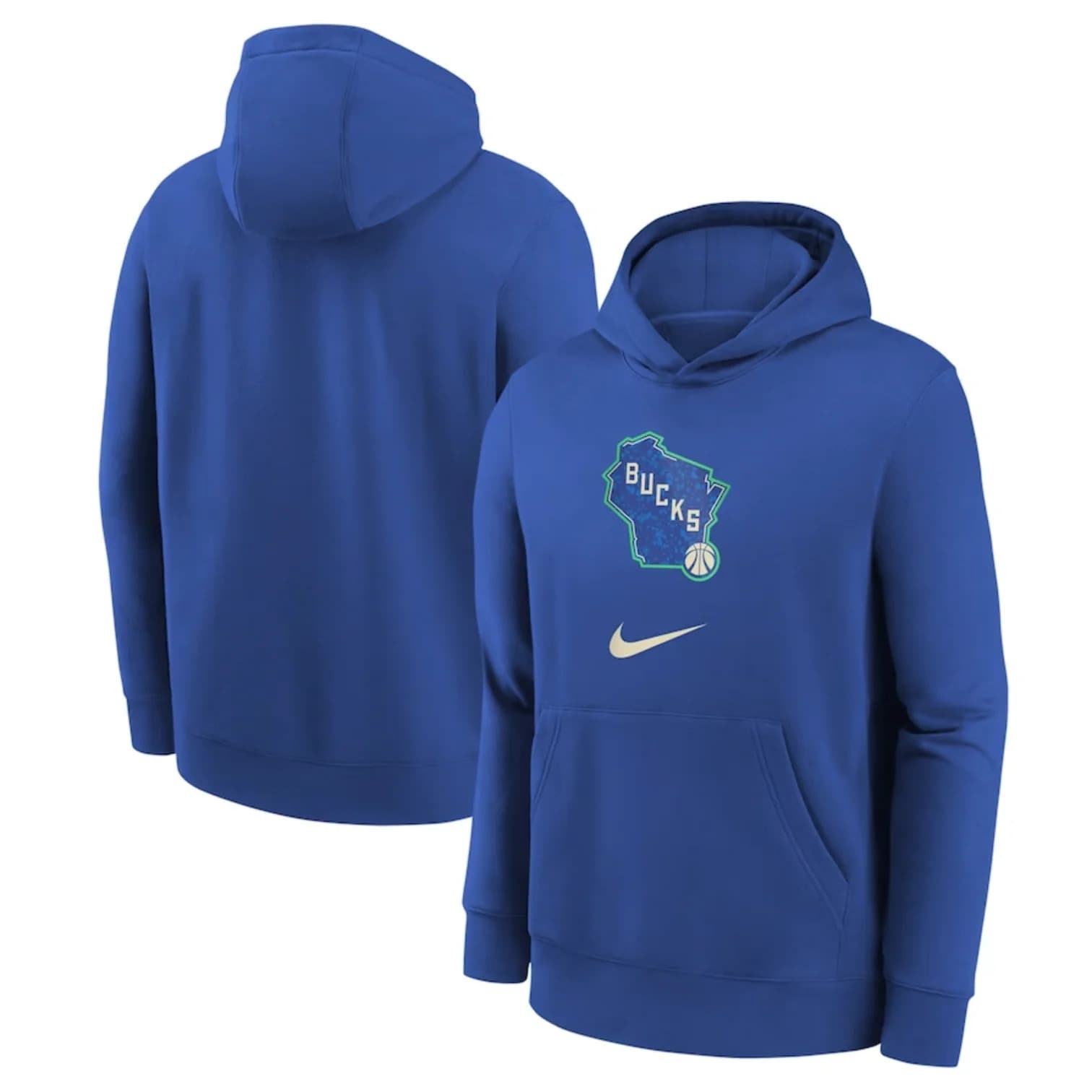 Худи Nike Milwaukee Bucks Club Logo City Edition NBA Youth Hoodie