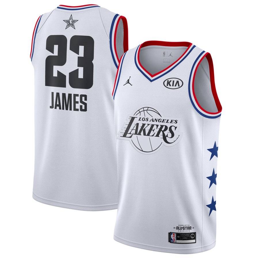 Баскетбольная джерси 2019 NBA All-Star LeBron James Lakers #23 White Swingman Jersey
