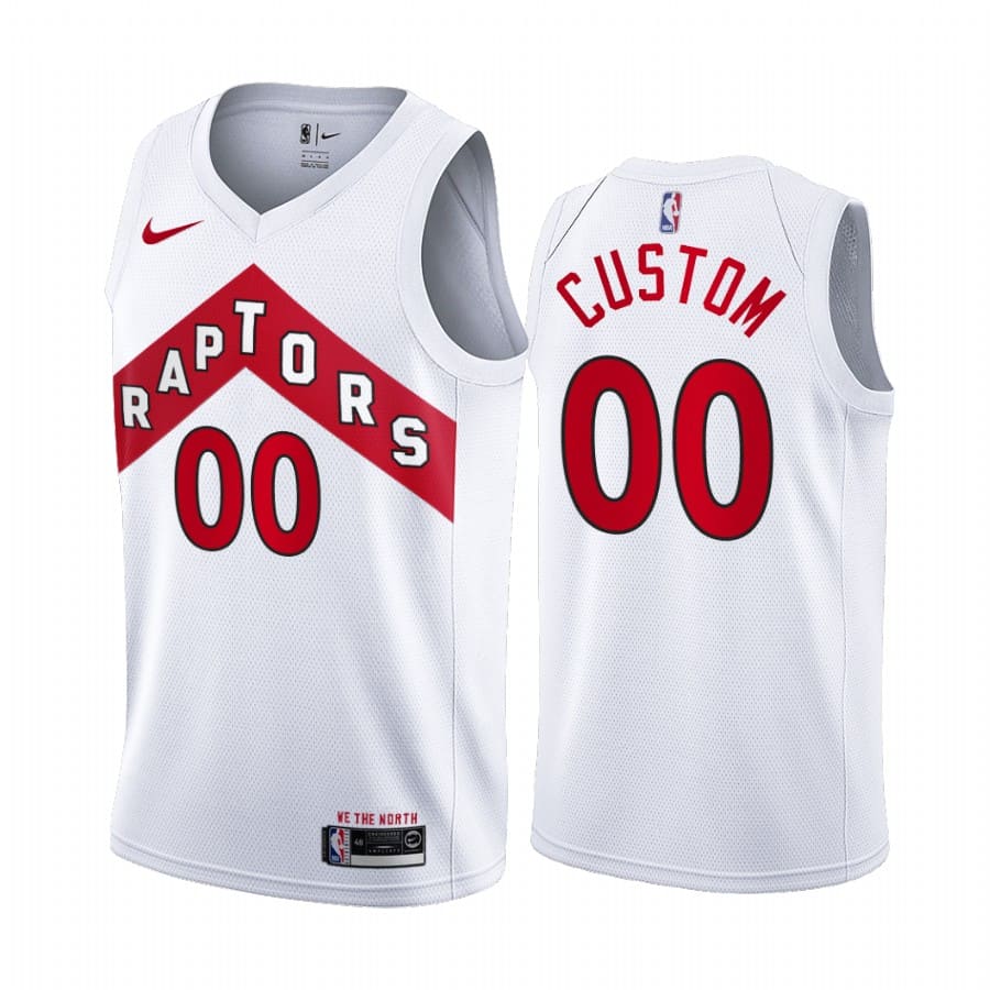 Баскетбольная джерси 2020-21 Toronto Raptors #00 Custom Association Edition White Swingman Jersey