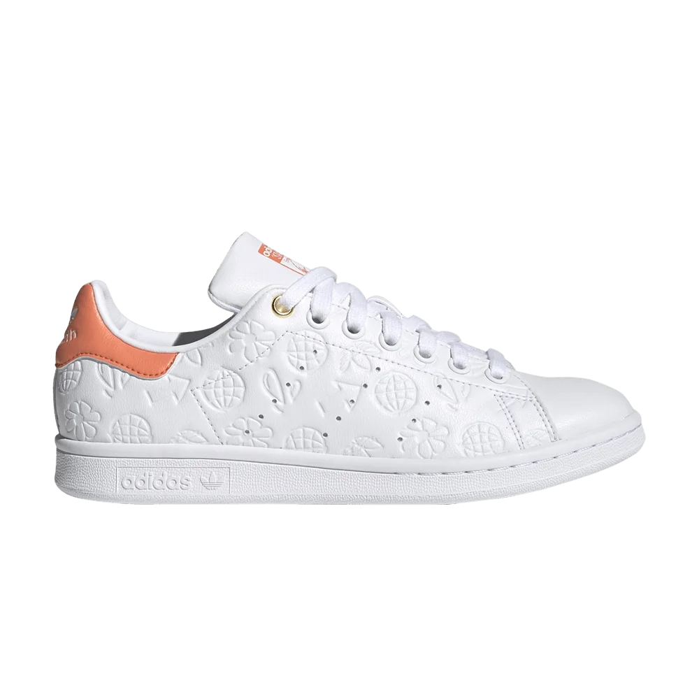 Кроссовки Adidas Wmns Stan Smith 'Embossed Graphics - White Semi Coral'
