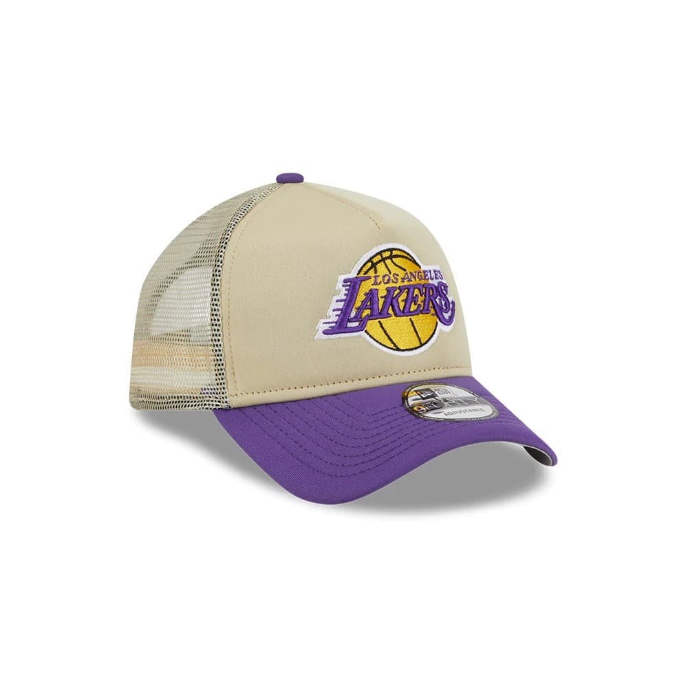 Бейсболка New Era Los Angeles Lakers All Day 9FORTY A-Frame Trucker Snapback Hat