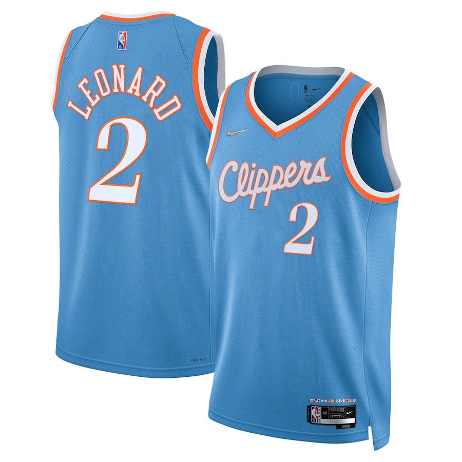 Баскетбольная джерси 2021-22 Los Angeles Clippers #2 Kawhi Leonard City Edition Swingman Jersey