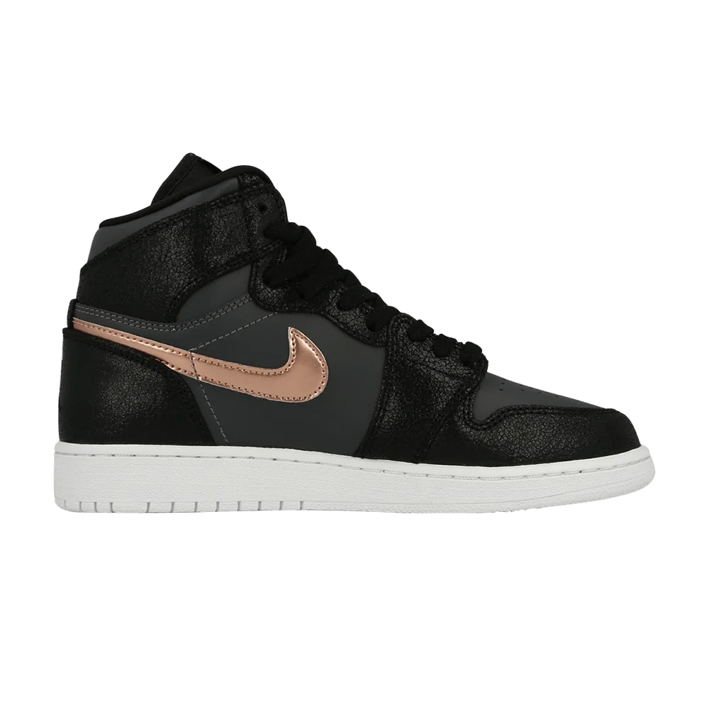 Кроссовки Air Jordan 1 Retro High GS 'Black Metallic Red Bronze'