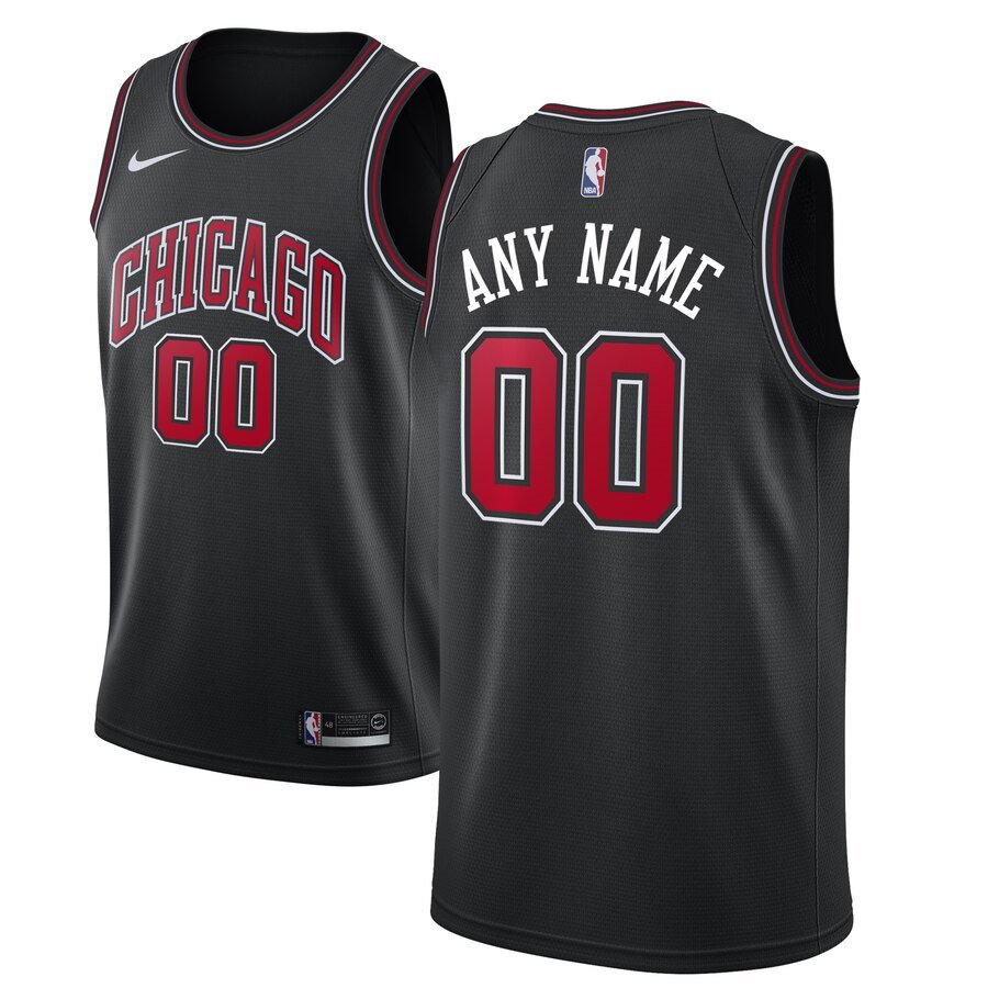 Баскетбольная джерси 2019-20 Chicago Bulls Custom Swingman Black – Statement Edition