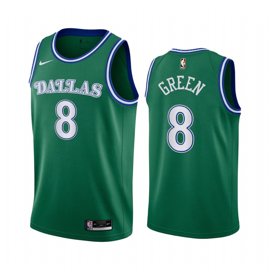 Баскетбольная джерси 2020-21 Dallas Mavericks #8 Josh Green Classic Edition Green Swingman Jersey