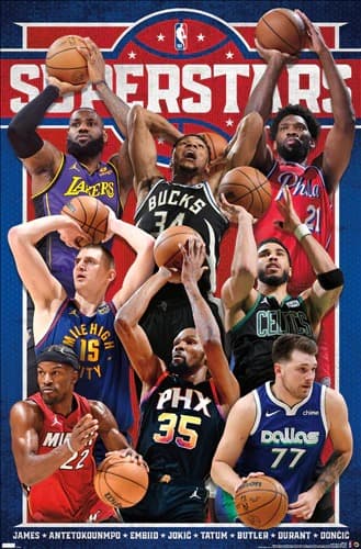 Настенный постер NBA League 2024 Superstars Wall Poster