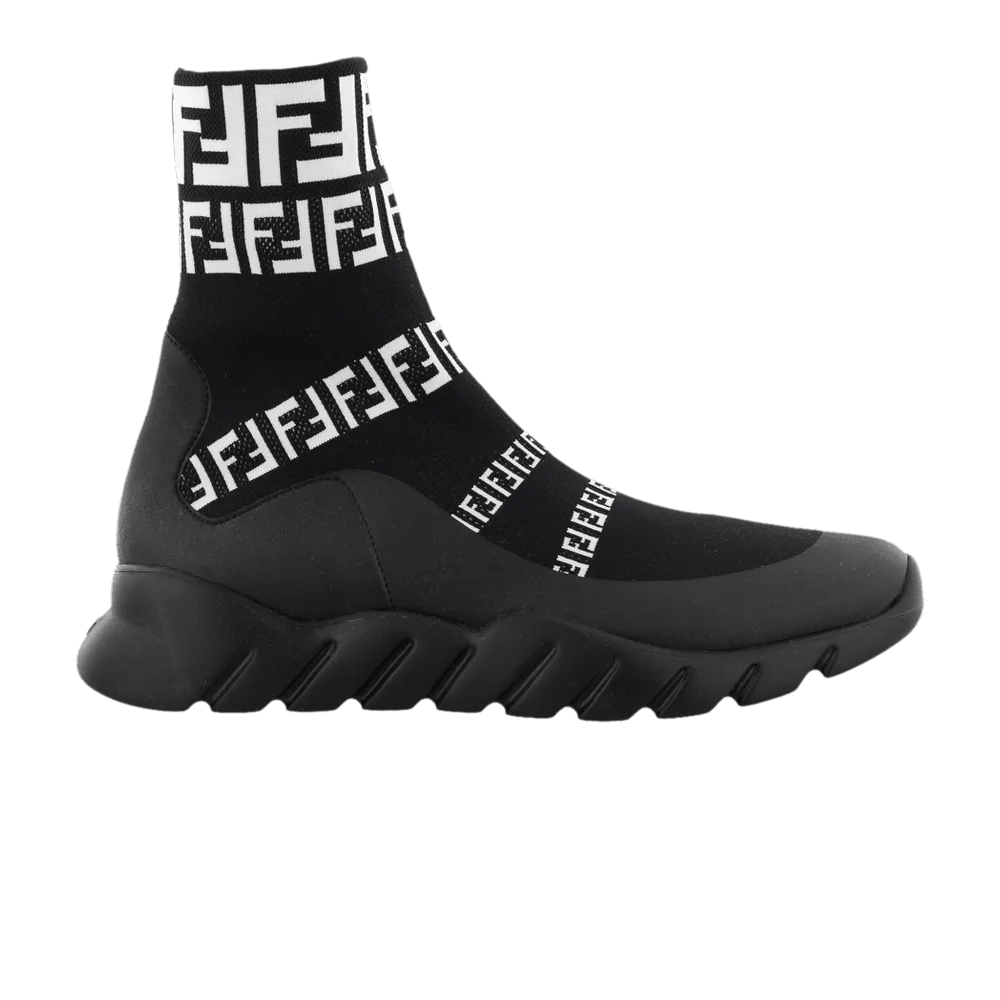 Кроссовки Fendi FF Motif Tech Fabric High 'Black'