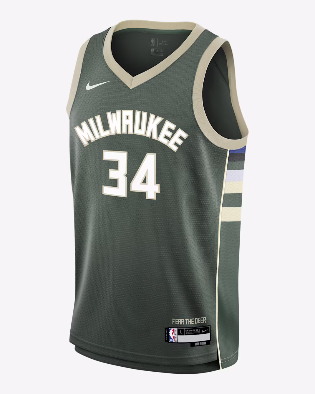 Баскетбольное джерси Nike NBA Giannis Antetokounmpo MIL 23-24 Icon Edition Swingman
