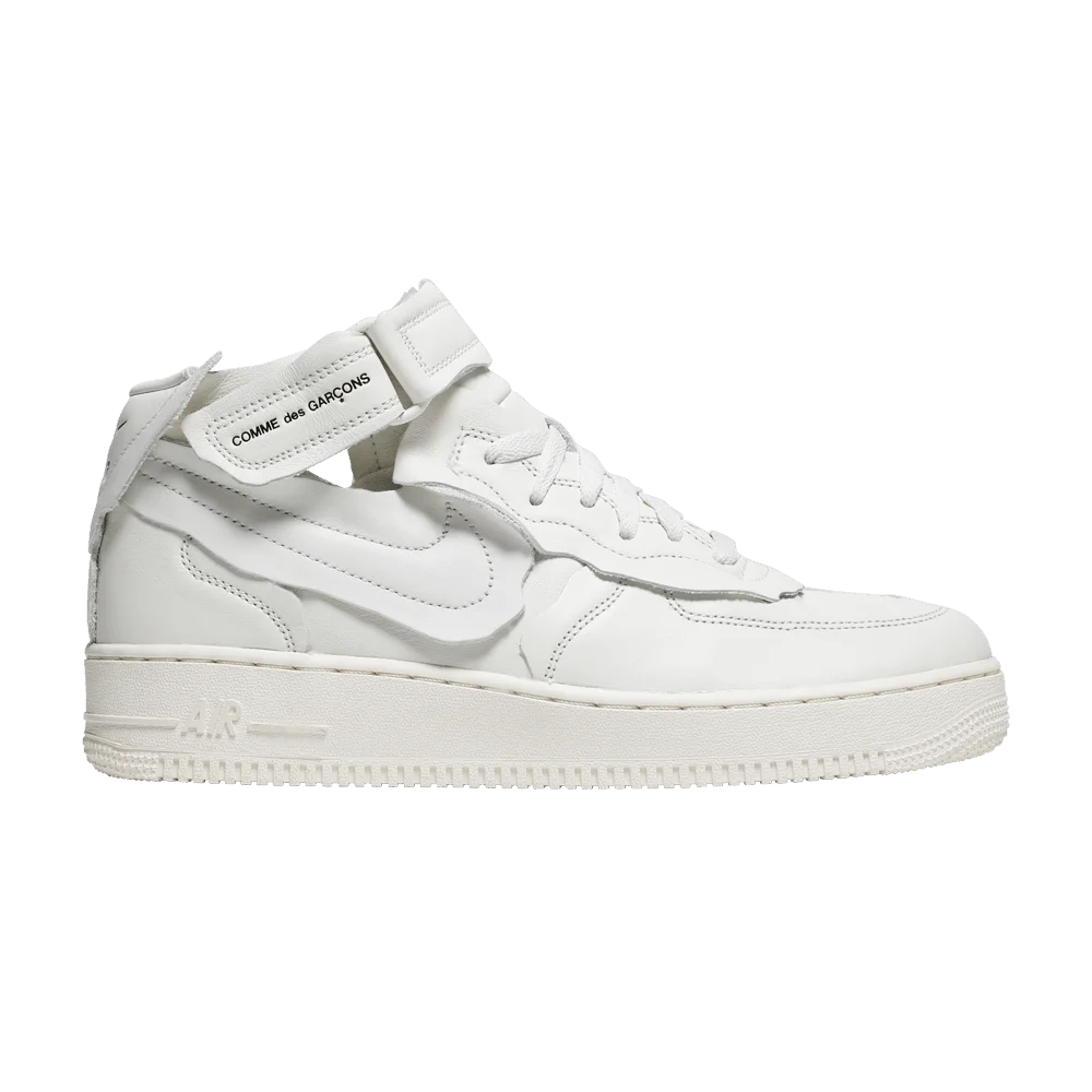 Кроссовки Comme des Garçons x Nike Air Force 1 Mid 'Triple White'