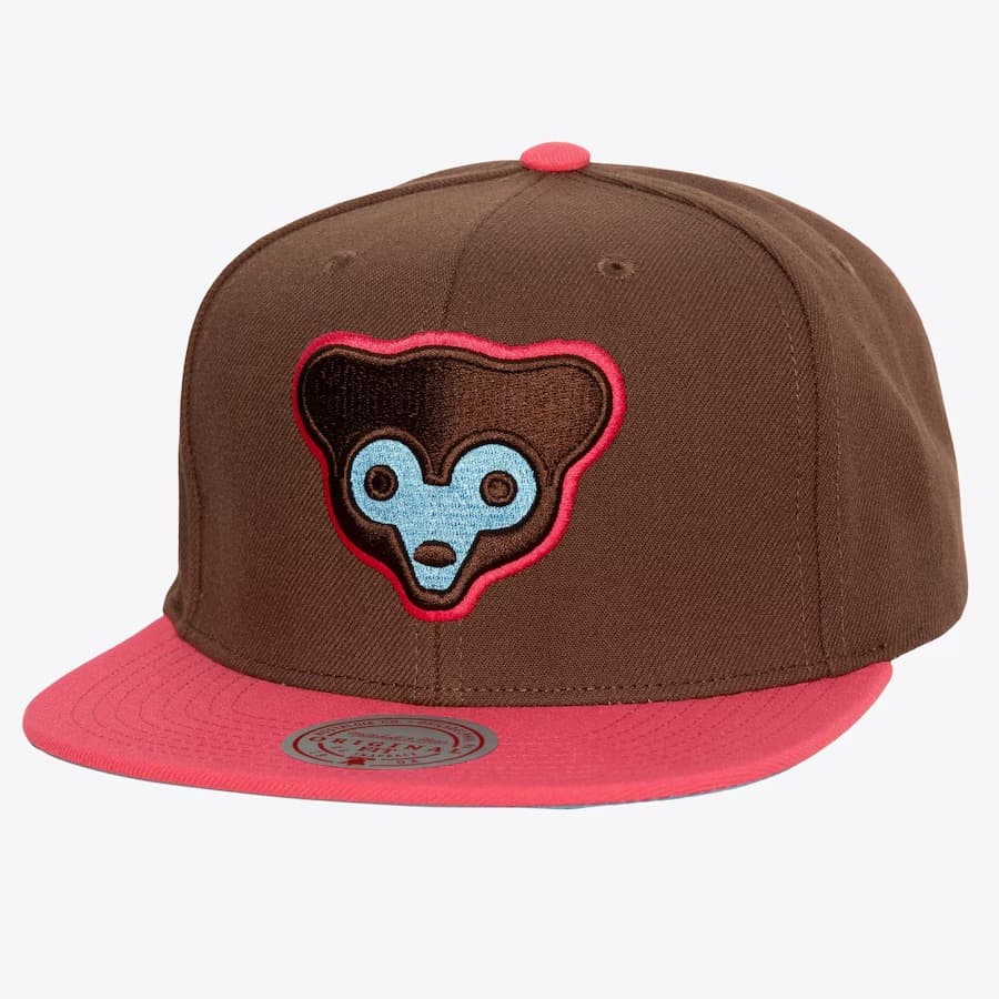 Бейсболка Mitchell & Ness Brown Chicago Cubs Cooperstown Collection The Damn Snapback Hat