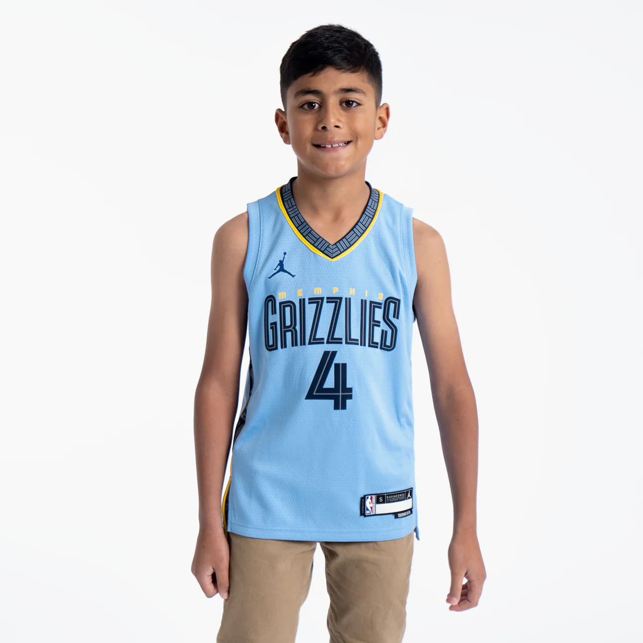 Баскетбольная джерси 2022-23 Memphis Grizzlies Steven Adams #4 Youth Swingman Statement Edition Blue Jersey