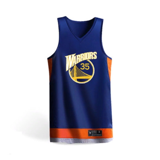 Спортивная майка 2019 Golden State Warriors 35 Blue Orange