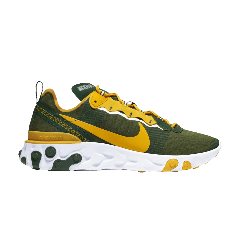 Кроссовки NFL x Nike React Element 55 'Green Bay Packers'