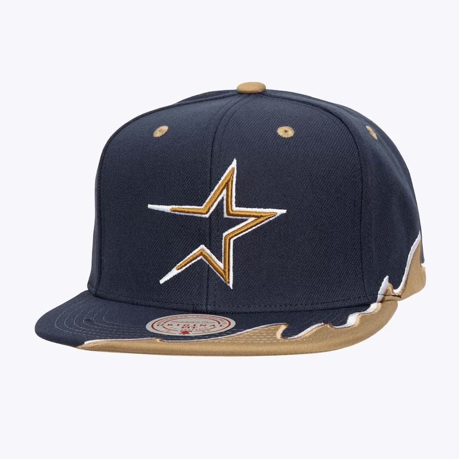 Бейсболка Mitchell & Ness Navy Houston Astros Cooperstown Collection Rising Tide OG Snapback Hat