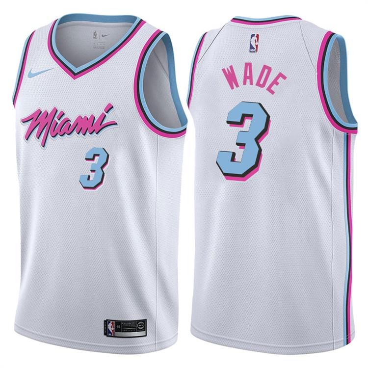 Баскетбольная джерси 2018-19 Dwyane Wade Miami Heat #3 City White