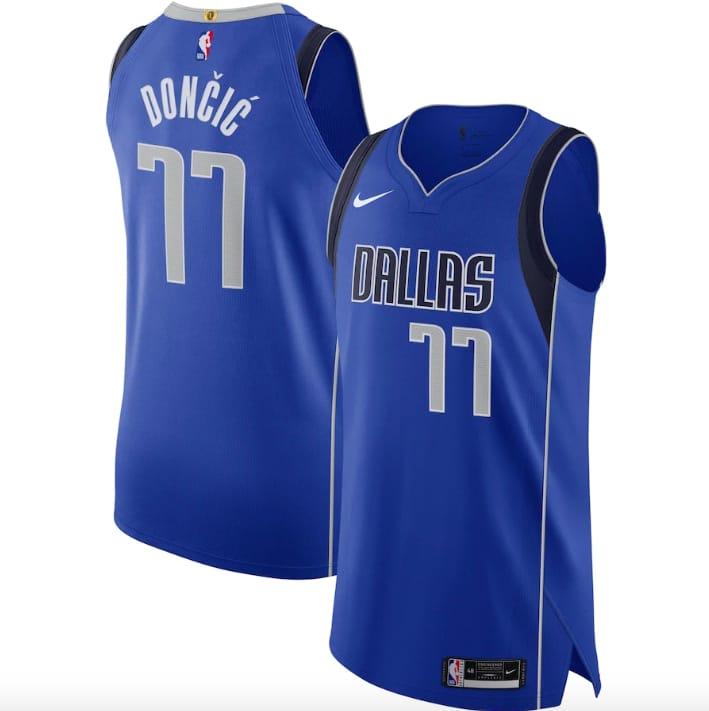 Баскетбольная джерси 2020-21 Dallas Mavericks #77 Luka Doncic Nike Authentic Icon Blue Jersey