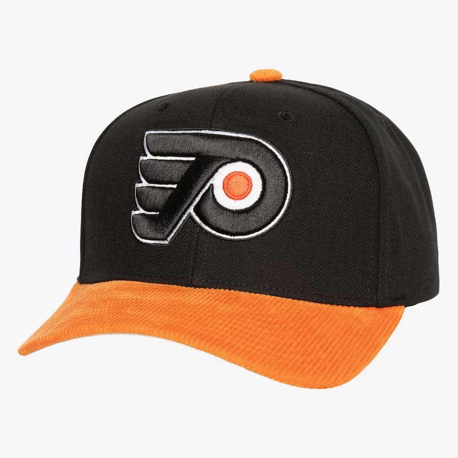 Бейсболка Mitchell & Ness Black Philadelphia Flyers Cord Pro Snapback Hat