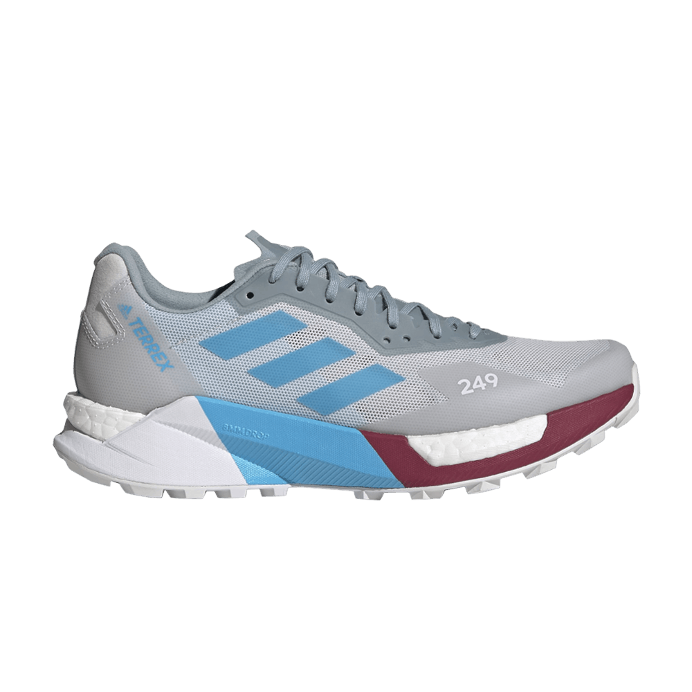 Кроссовки Adidas Wmns Terrex Agravic Ultra Trail 'Grey Sky Rush Burgundy'