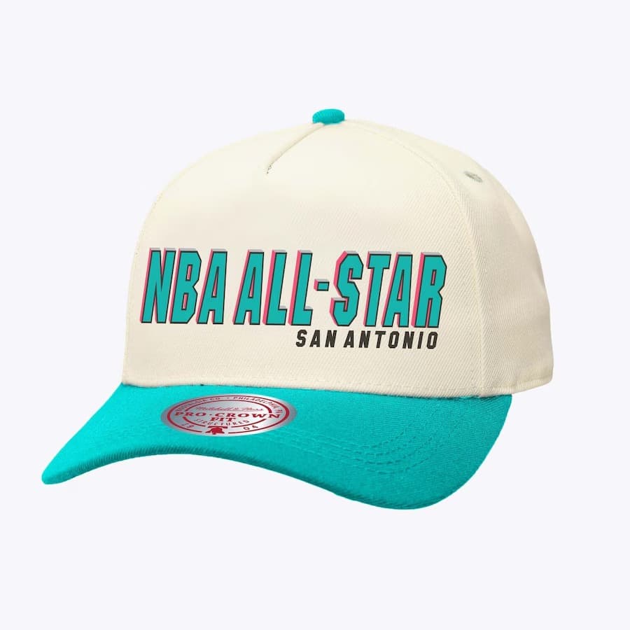 Бейсболка Mitchell & Ness Cream Turquoise 1996 NBA All-Star Game Pro Snapback Hat