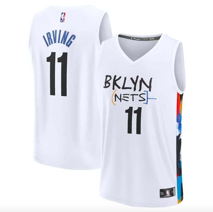 Баскетбольная джерси 2022-23 Brooklyn Nets #11 Kyrie Irving  Fastbreak City White Jersey