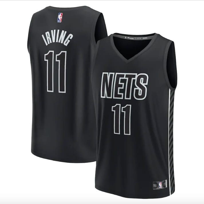 Баскетбольная джерси 2022-23 Brooklyn Nets #11  Kyrie Irving Fast Break Statement Black Jersey