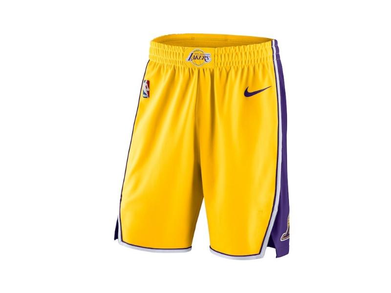 Спортивные шорты 2017-18 NBA Los Angeles Lakers Yellow Icon Swingman Shorts