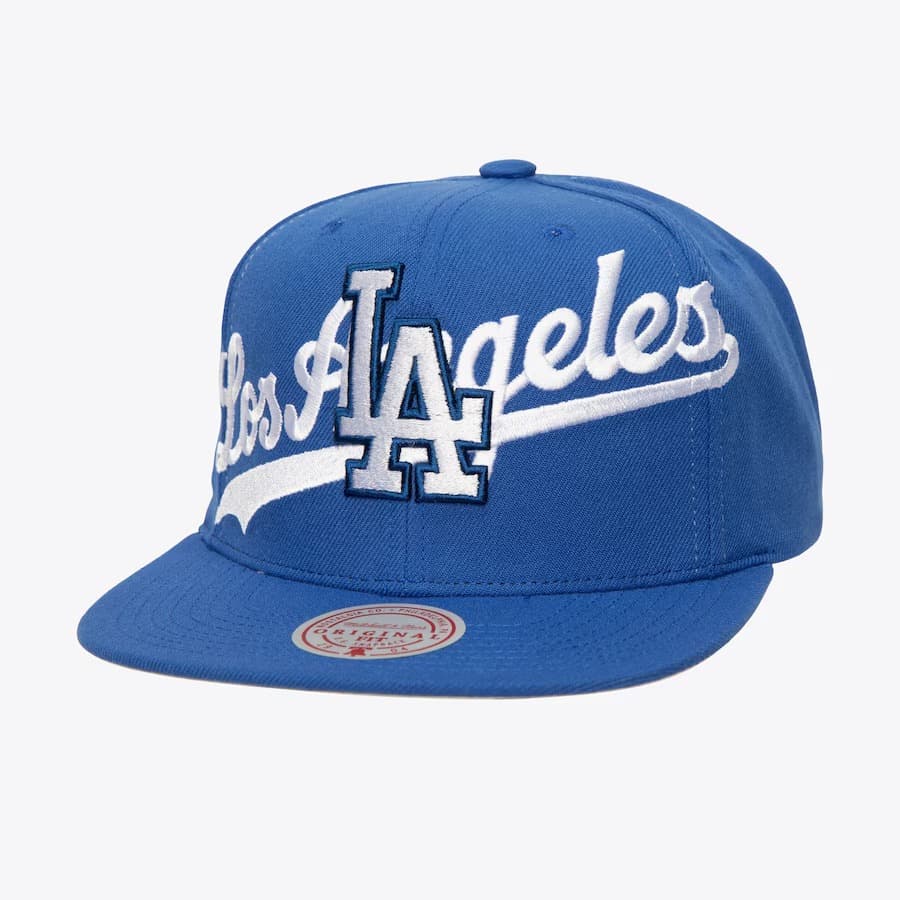 Бейсболка Mitchell & Ness Royal Los Angeles Dodgers Day 4 Snapback Hat