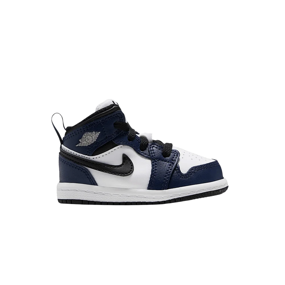 Кроссовки Air Jordan Jordan 1 Mid TD 'White College Navy White Tech Grey'