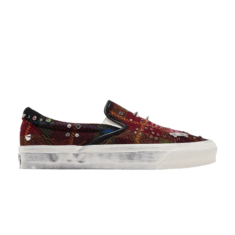 Кроссовки Vans Premium Classic Harris Tweed Slip-On 'Red'