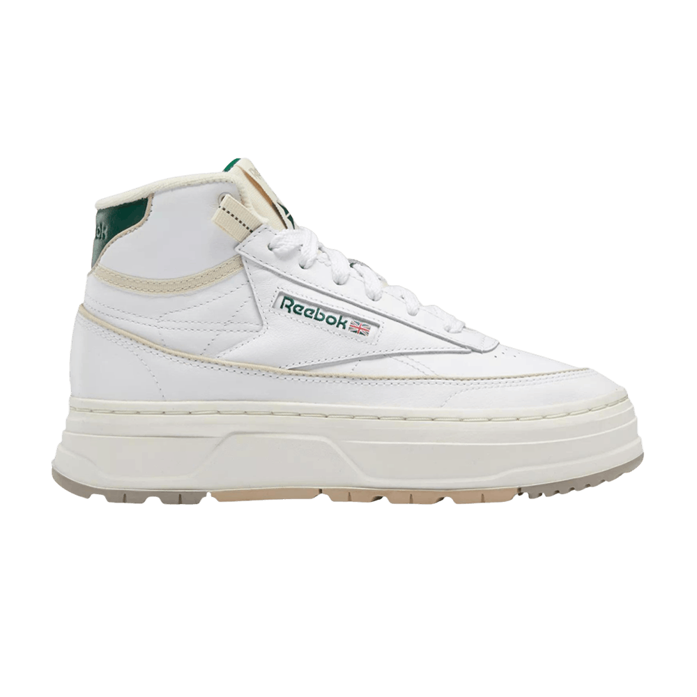 Кроссовки Reebok Wmns Club C Geo Mid 'Chalk Dark Green'