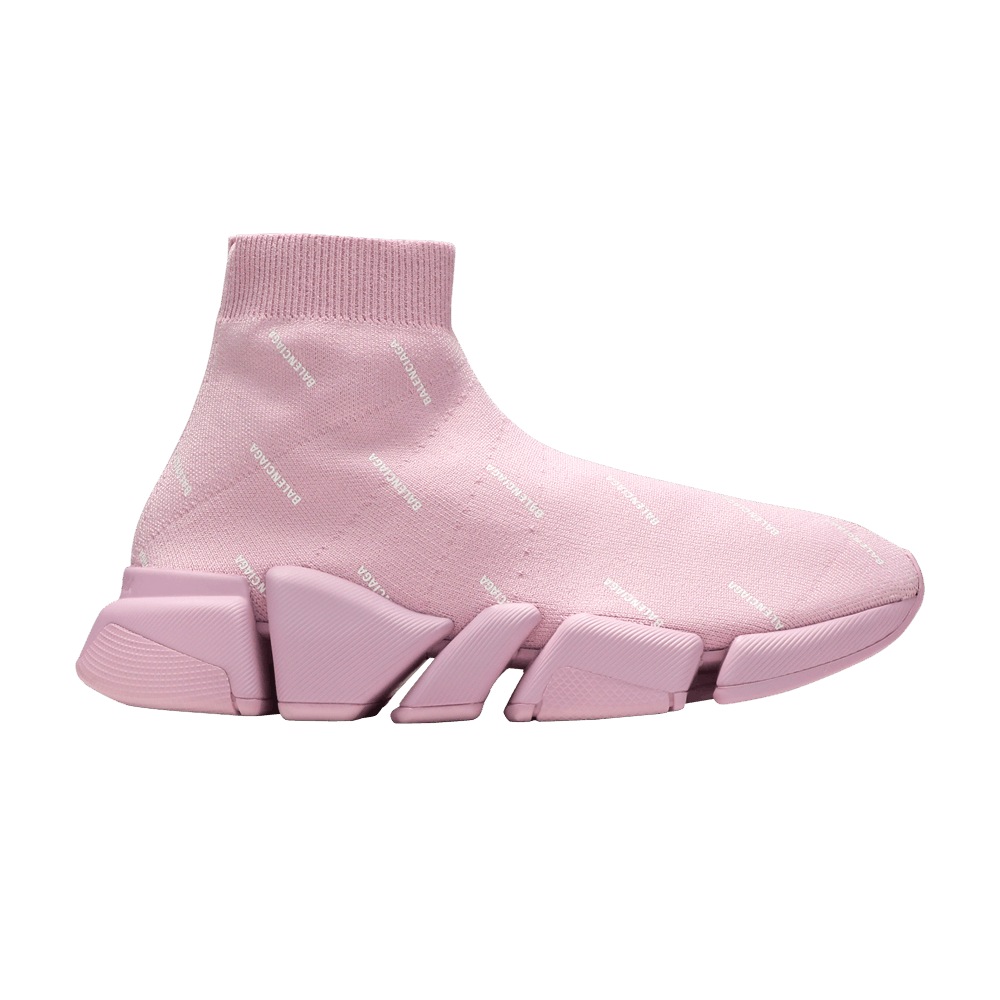 Кроссовки Balenciaga Wmns Speed 2.0 Sneaker 'Allover Logo - Soft Pink'