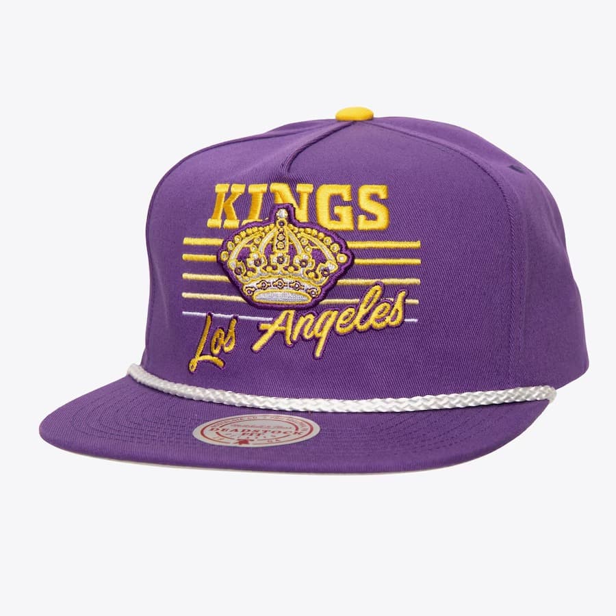 Бейсболка Mitchell & Ness Purple Los Angeles Kings Vintage Hockey Radiant Lines Deadstock Snapback Hat