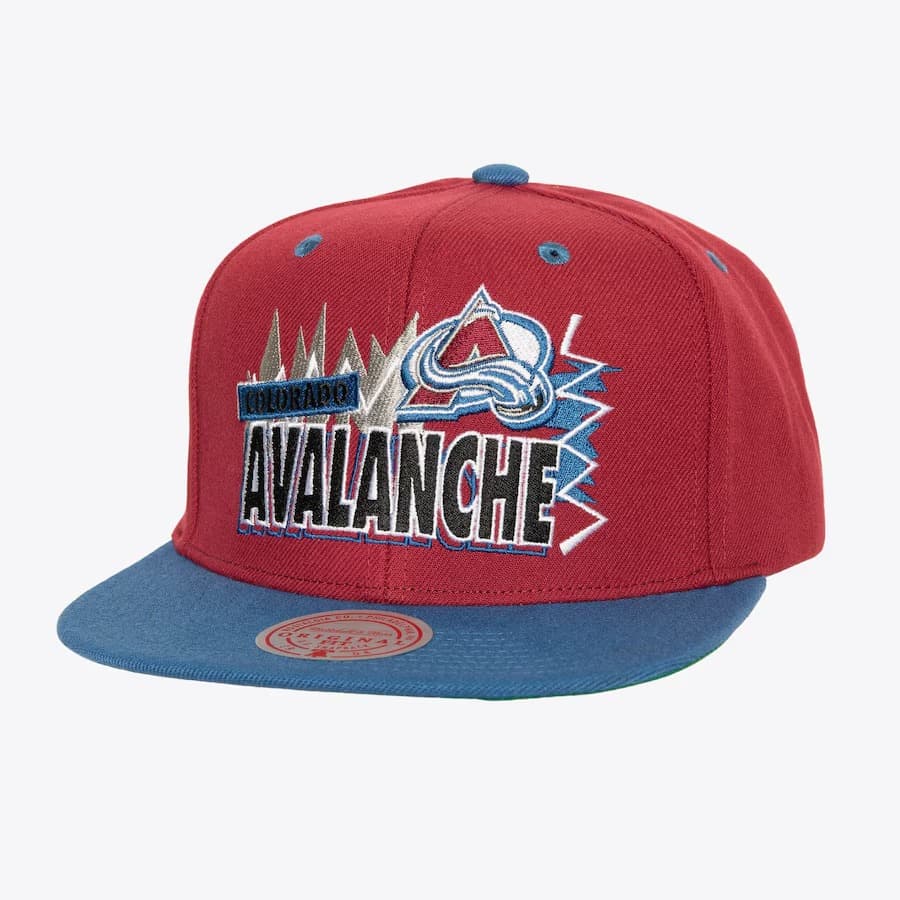 Бейсболка Mitchell & Ness Burgundy Colorado Avalanche Buzz Snapback Hat
