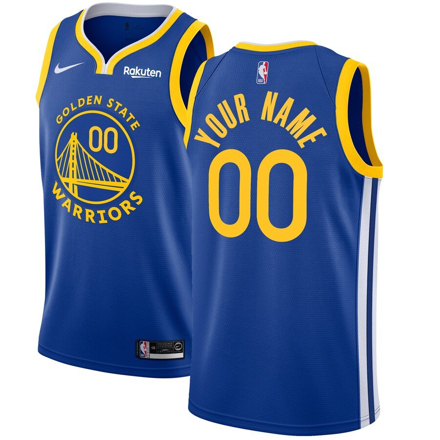 Баскетбольная джерси 2019-20 Warriors Custom Swingman Royal Icon Edition