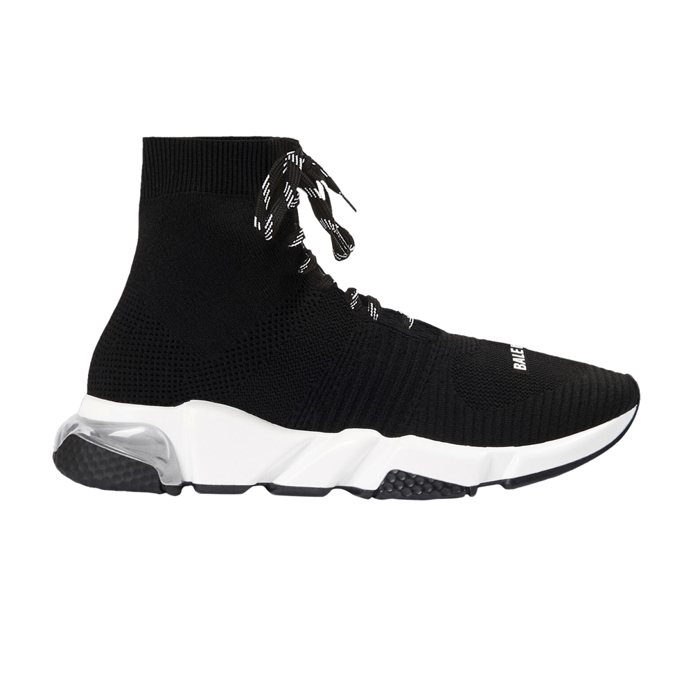 Кроссовки Balenciaga Speed Lace-Up Clear Sole 'Black White'