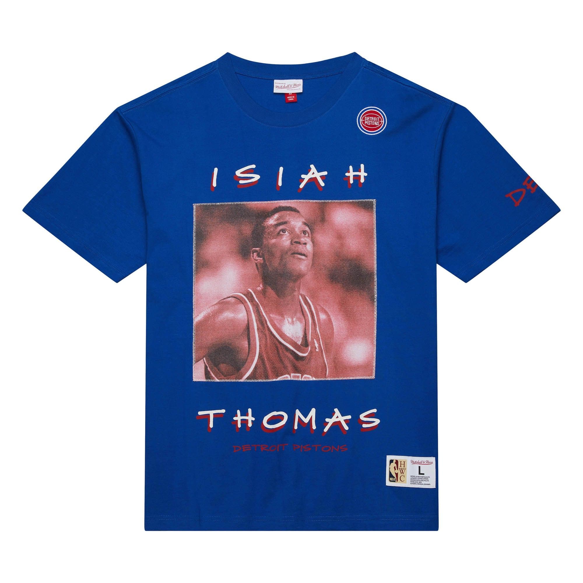 Футболка Mitchell & Ness Heavyweight Premium Player Vintage Logo Detroit Pistons Isaiah Thomas T-Shirt