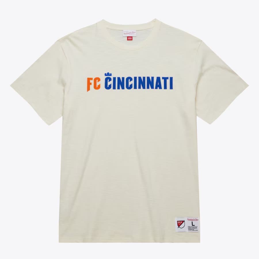 Футболка Mitchell & Ness Cream FC Cincinnati Heritage Current Slub T-Shirt