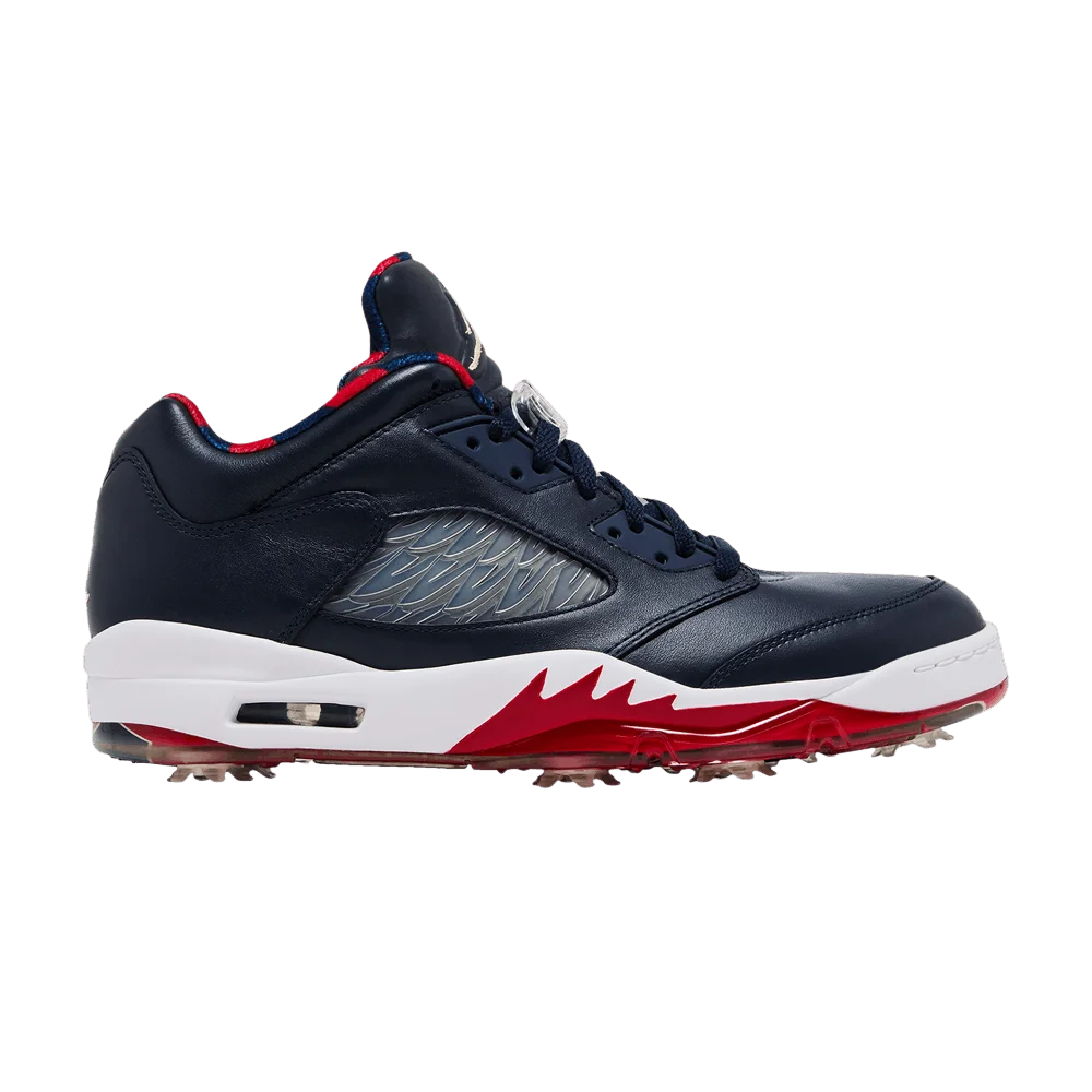 Кроссовки Air Jordan 5 Low Golf 'Obsidian Red'