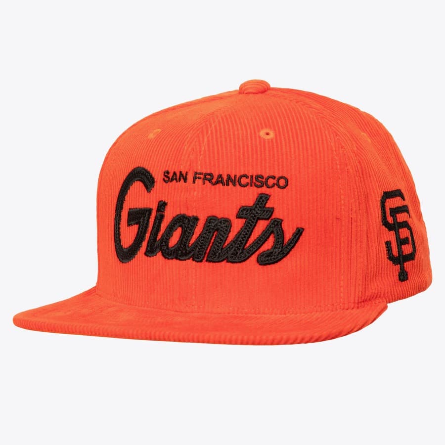 Бейсболка Mitchell & Ness Orange San Francisco Giants Corduroy Snapback Hat