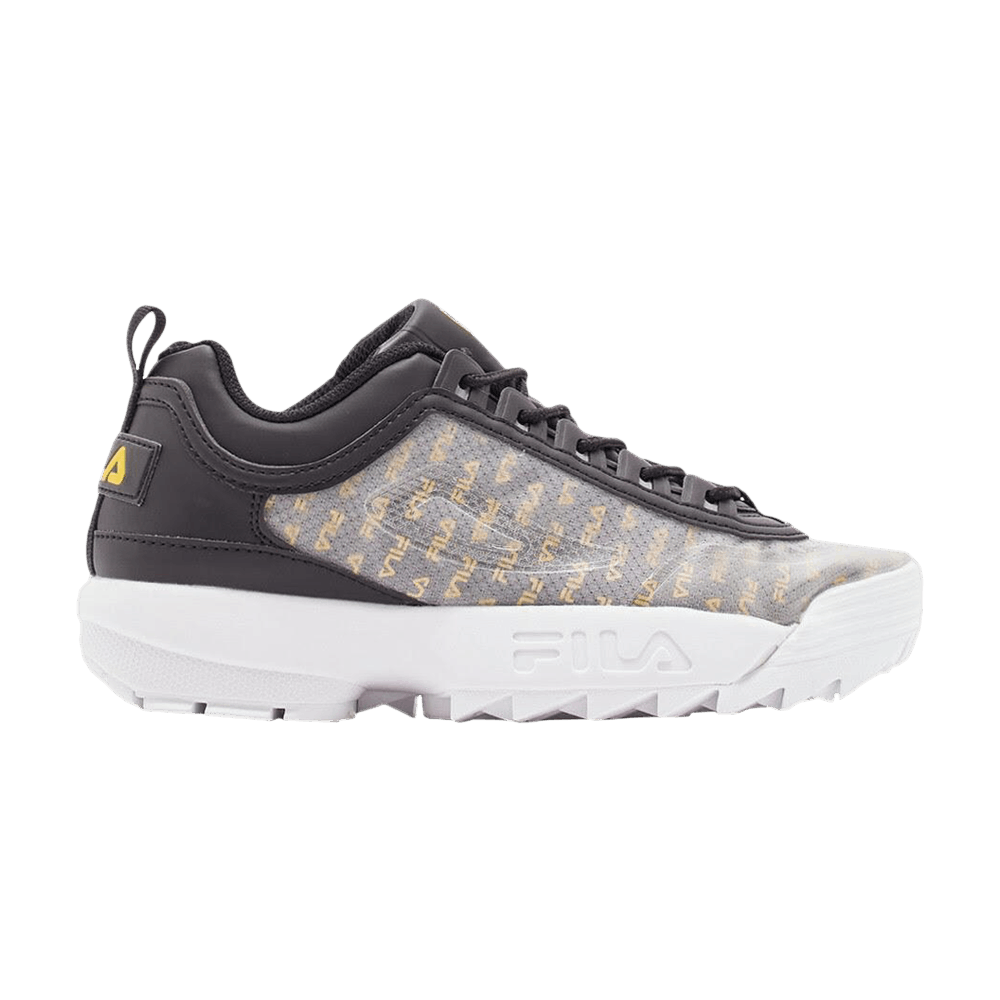 Кроссовки Fila Wmns Disruptor 2 'Clear Logos - Black White Gold'