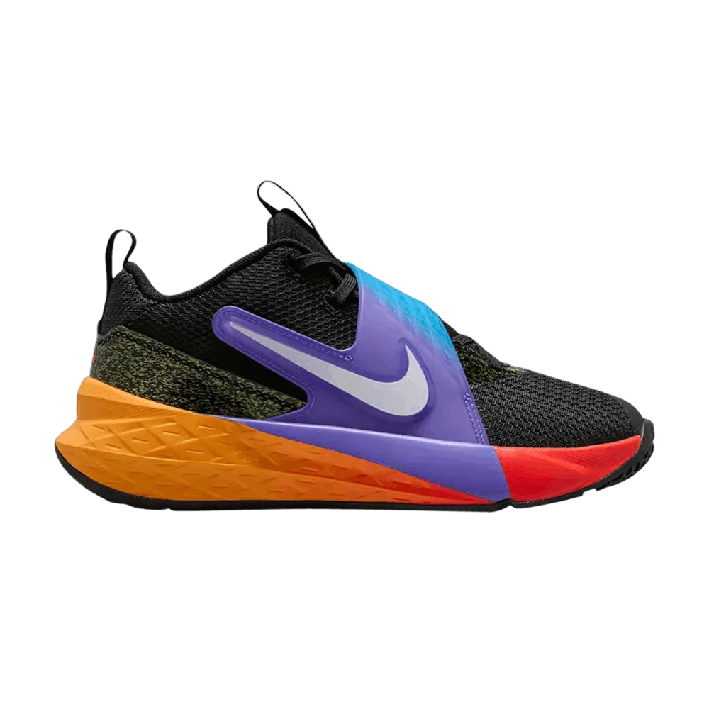 Кроссовки Nike Team Hustle D12 GS 'Black Laser Orange Action Grape'