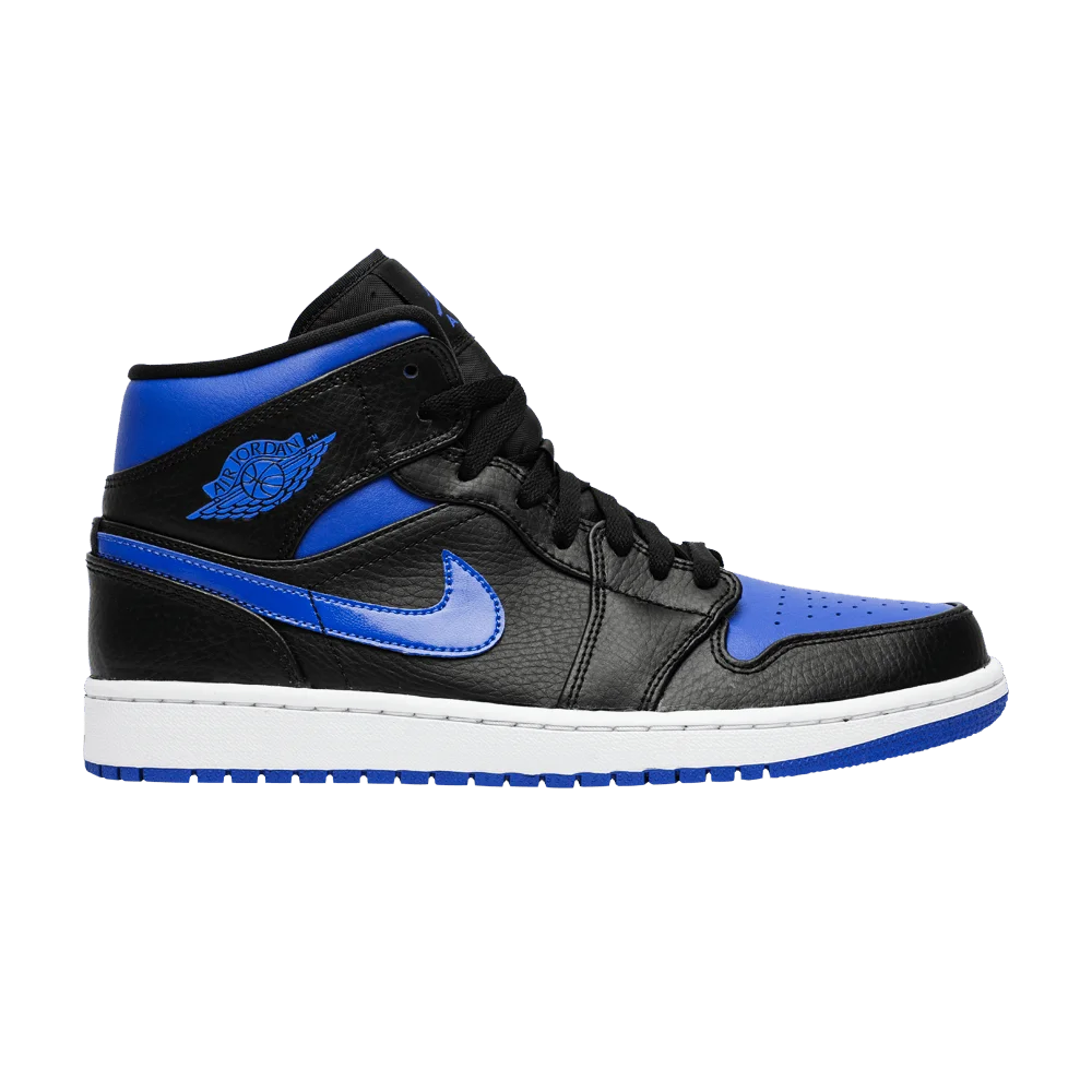 Кроссовки Air Jordan 1 Mid 'Black Hyper Royal'